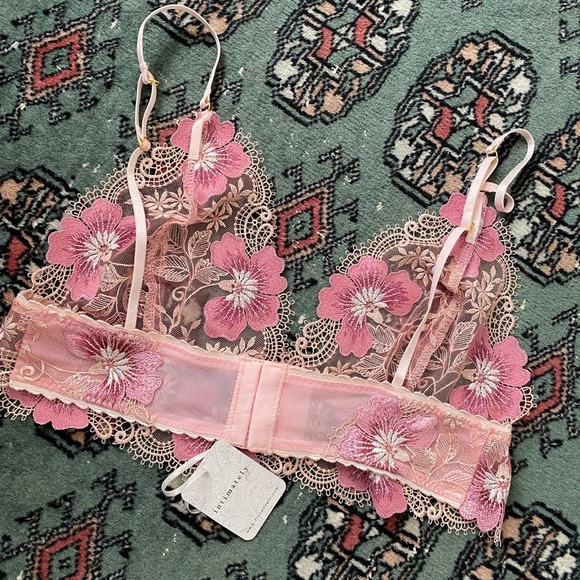 Free People Nette Rose lace floral bralette romantic dreamy - Picture 2 of 8